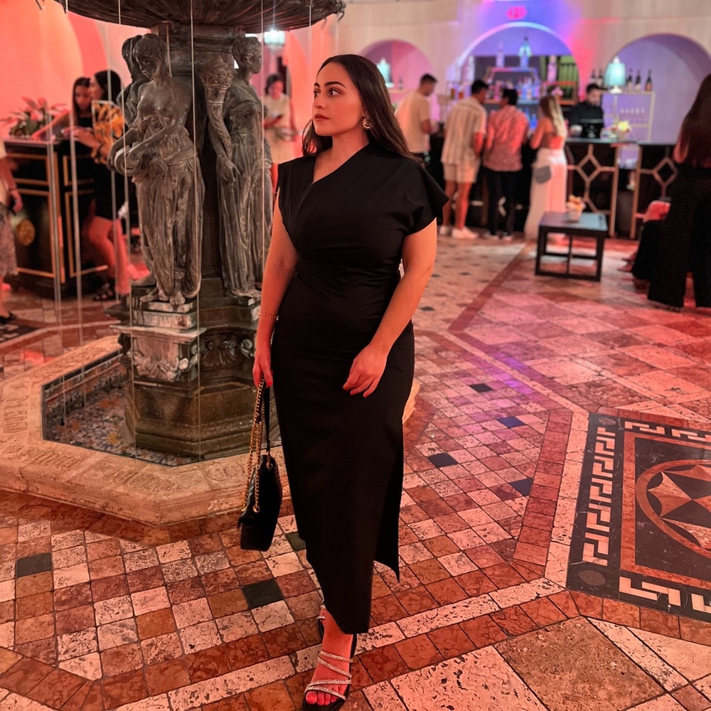 Zara Asymmetrical Black Dress